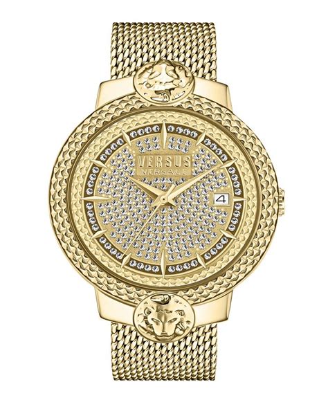 Versus Versace Women's Mouffetard Three Hand Date Gold 